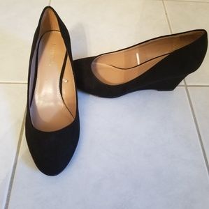 Merona black wedge heels, size 7.5